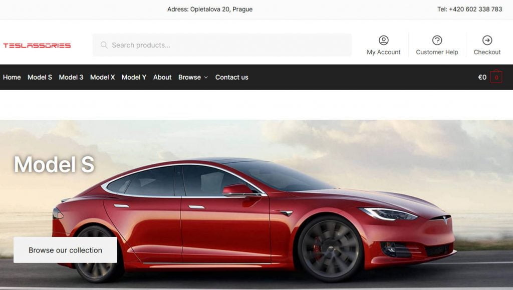 teslassories accessories for tesla WEBSITE