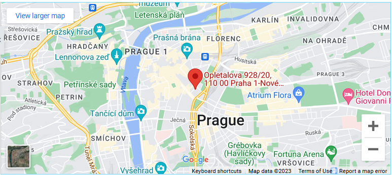 map kentino location in Prague